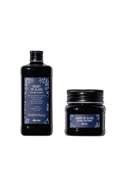 Davines Set de hidratare pentru parul blond Heart of Glass - Sampon 250ml, Tratament 150ml