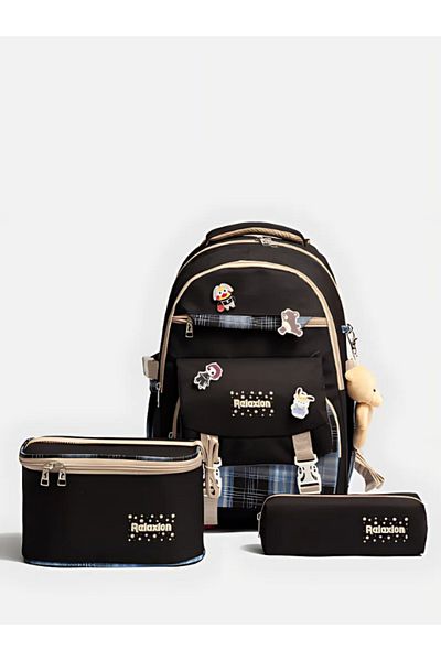 Benittokids Set de relaxare din 3 piese pentru copii, geantă pentru școală primară, rucsac cu suport pentru creion și cutie de prânz 1396
