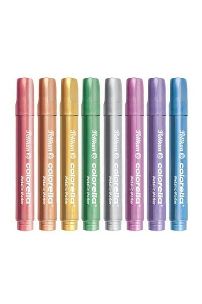 Pelikan Colorella 8'li Jumbo Metalik Keçeli Boya Kalemi / 411-fb8