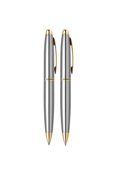 Scrikss 88 Ballpen + Versatile Double Set Gold Chrome (Lifetime Warranty-Luxury Box)