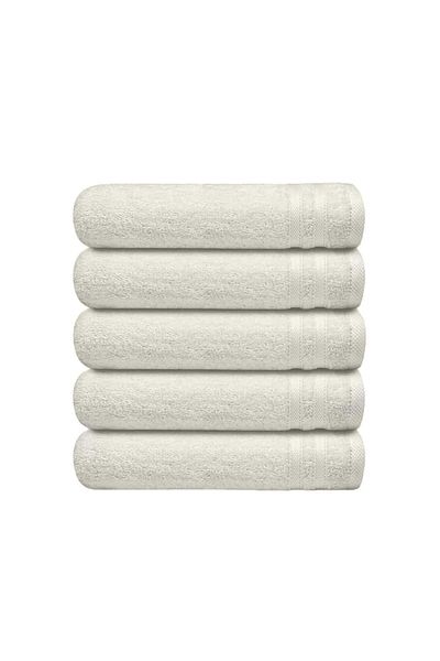 Nautica Set 5 prosoape de maini, Crew, 100% bumbac, 550 g/mp, 50 x 30 cm, ivoire