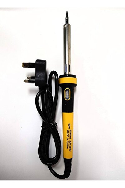 Generic قلم لحام كهربائي، عدة لحام، تسخين خارجي، أداة إصلاح للأعمال الإلكترونية، 60 واط - أصفر