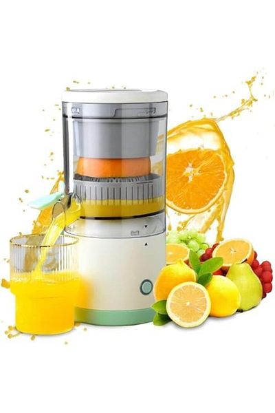 Shopi Portable Electric Citrus Juicer, USB-C Rechargeable, 45W Motor, Seedless Juice, One-Touch Operation
