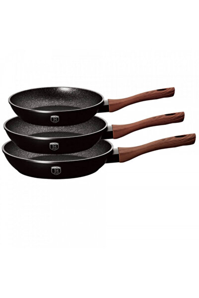 Berlinger Haus Marbled pan set (3 pieces) made of forged aluminum Ebony Rosew...