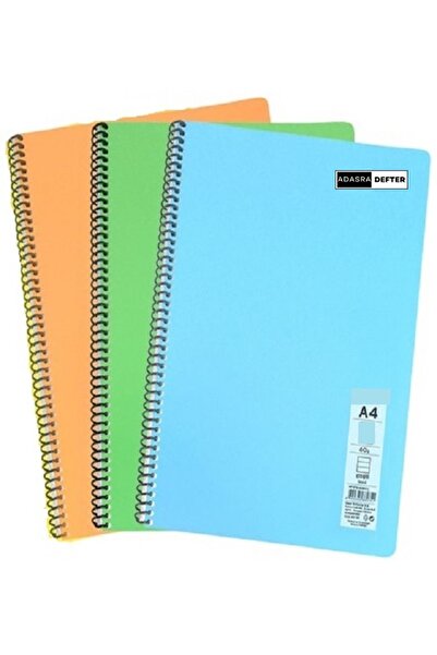 ADASRA دفتر مدرسي A4 دفتر حلزوني ص. غلاف 60 ورقة دفتر ملاحظات مربع / 3 دفاتر ...