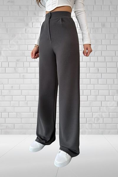 JamaisVu Women's High Waist Crepe Fabric Lycra Palazzo Pants
