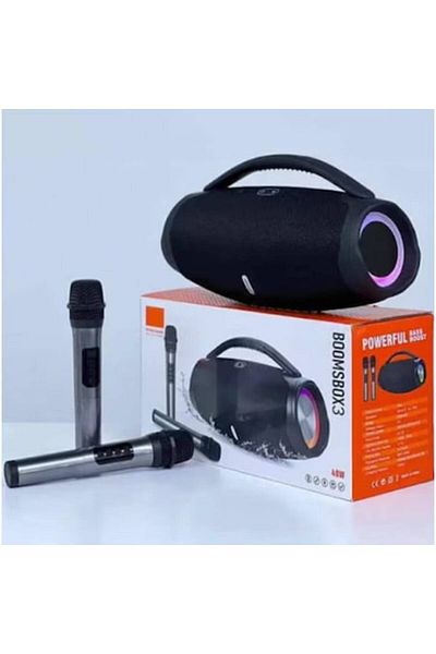 BLA BLA FOAM Boxă portabilă 40W, 2 microfoane wireless incluse, Bluetooth, FM, TF, USB, AUX, asociere TWS, RGB