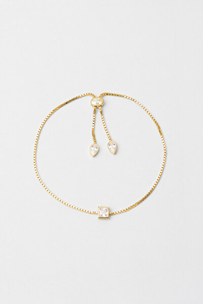 So CHIC... Noa 18 Ayar Sarı Altın Kaplama Ayarlanabilir Gümüş Bileklik