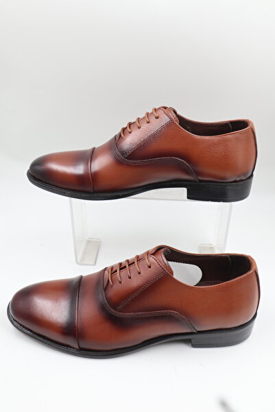 nazenintasarımlar Men's Quality Suitable for Suits Khaki Leather Casual Shoes