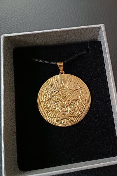 Aslı Gold 3.5 Cm Altın Tuğralı Kolye Ucu (KLY0545)