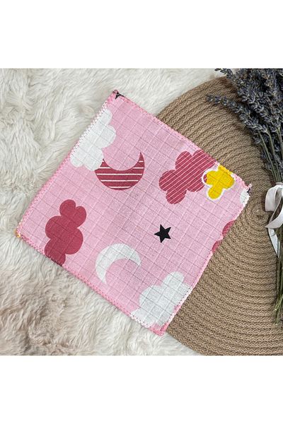 Thiff 5 Pack Cotton Muslin Fabric Baby Mouth Wipes & Sweat Cloth