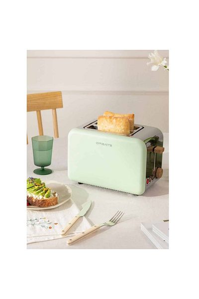 Create Toaster, CREATE, Retro, 2 slices, pastel green