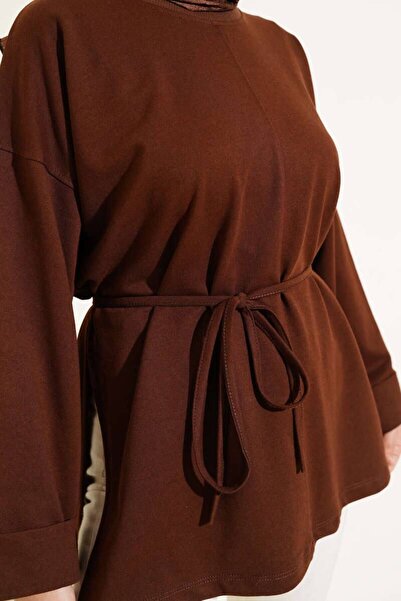 By Kuzey Aras Φούτερ με ζώνη Oversize Άνετη κοπή με δύο κλωστές