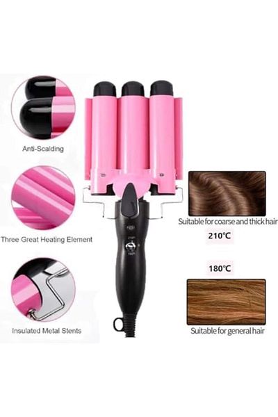 Shopi Professional Ceramic Hair Curling Wand, 32mm Jumbo Barrel, Temperature Control, 1.25-inch