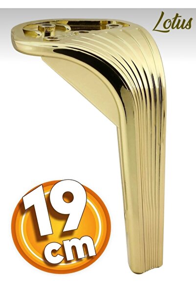 Lotus Lüks Mobilya Kanepe Tv Ünitesi Konsol Koltuk Ayağı 19 Cm Gold Altın GÜM...