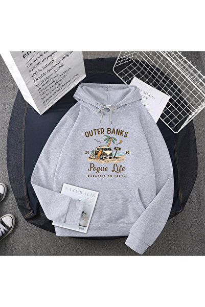 Tarzsokak Grey External Banks Pogue Life Graphic Hoody