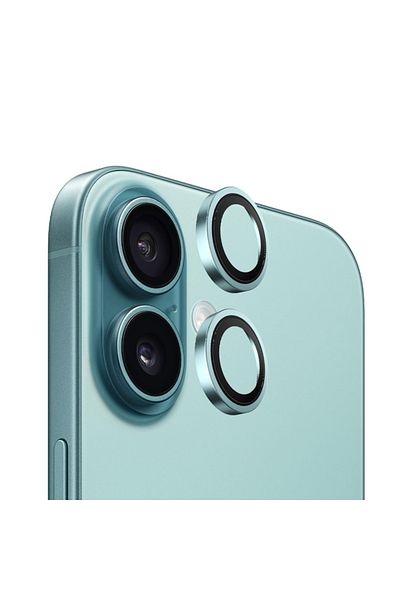 BLUEO Camera Film for iPhone 15 / 15 Plus, Tempered Glass, Ultra HD, Set of 2, Black