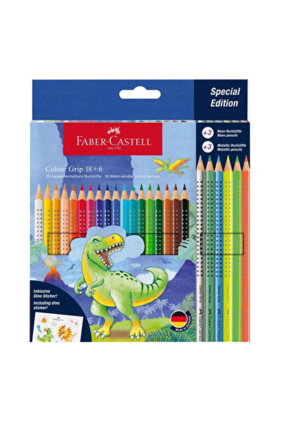 Faber Castell Faber-Castell Dino 18+6 Color Crayons 201546