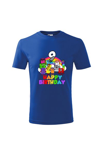 Malfini Tricou personalizat, "Numberblocks - Happy Birthday ", 9 ani