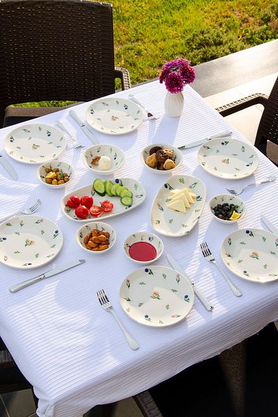 Le murano Floral 14 Piece Breakfast Set for 6 People
