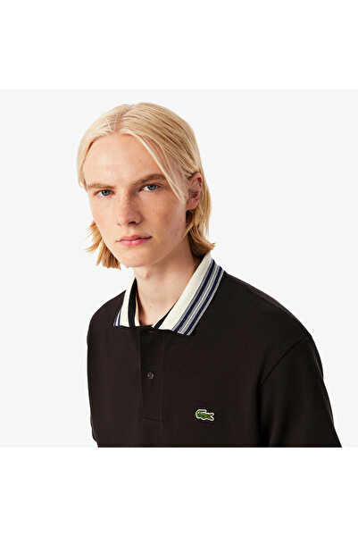Lacoste French Made Classic Fit Stripe Collar Polo Shirt - PH5421-00-SKB