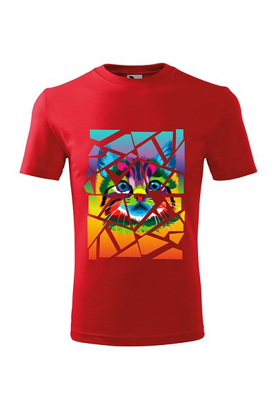 Malfini Tricou Copii, personalizat "Curious Kitten"