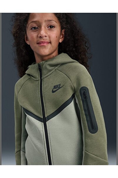 Nike Sportswear Tech Fleece Older Kids' Full-Zip Hoodie hv5867-320 yakamoz spor