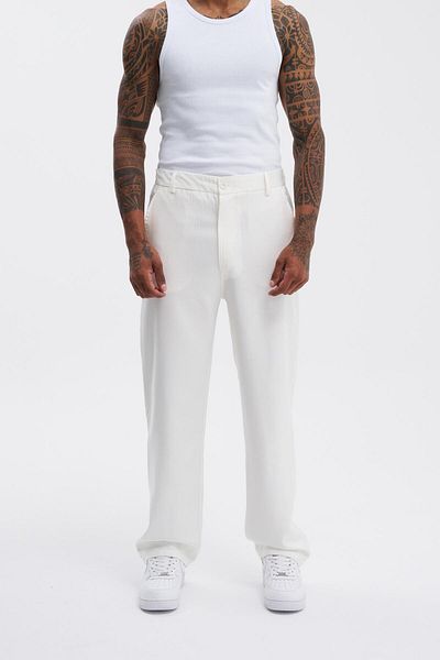 Machinist Men's Oversize Baggy White Jean