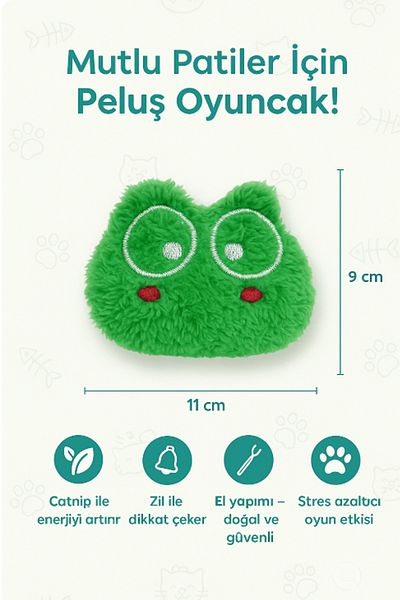 Lazy Paws Cat Toy Interactive with Catnip and Bell, Stress Reducing, Relaxing Playmate - Wolf
