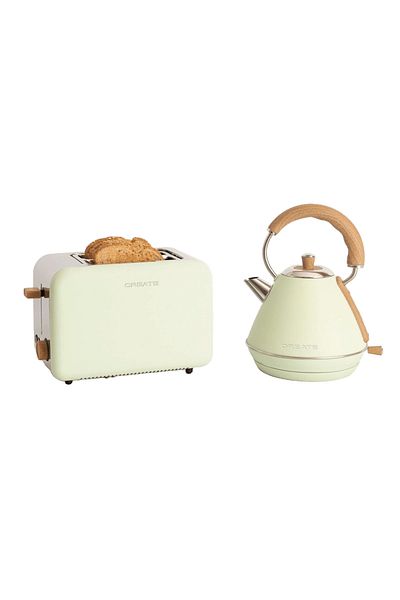 Create Toaster and kettle set, CREATE, Retro, pastel green