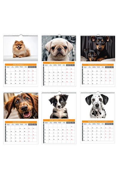 NATURELBASIM 2026 KÖPEK DUVAR TAKVİMİ-PLANLAMALI MODERL SEÇENEĞİ İLE