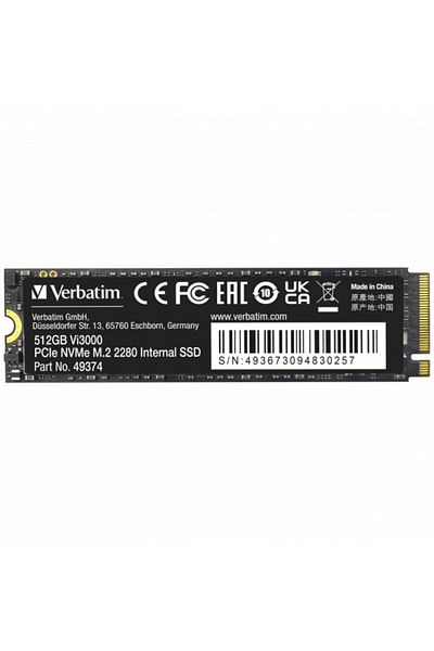 Verbatim Solid State Drive (SSD) Vi3000, 512GB, PCIe Gen.3 NVMe, M.2