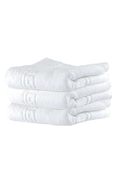 Quasar & Co. Set of 3 bath towels, 50 x 90 cm, 600 g/m2, hotel quality, 100% cotton, white