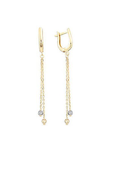 Aslı Gold Dorika Sallantılı Altın Zincir Küpe (KP0533)