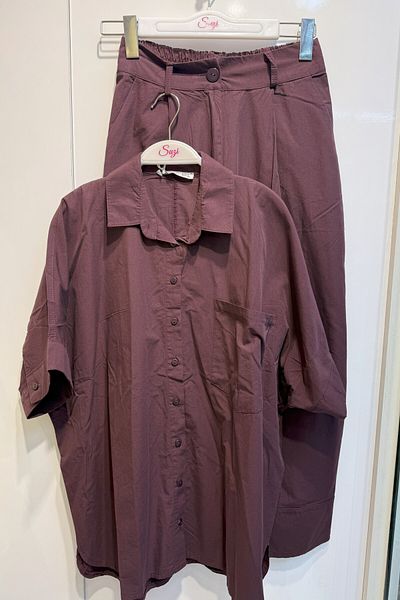 Suzi Cotton Shirt Pants Set Cr1009