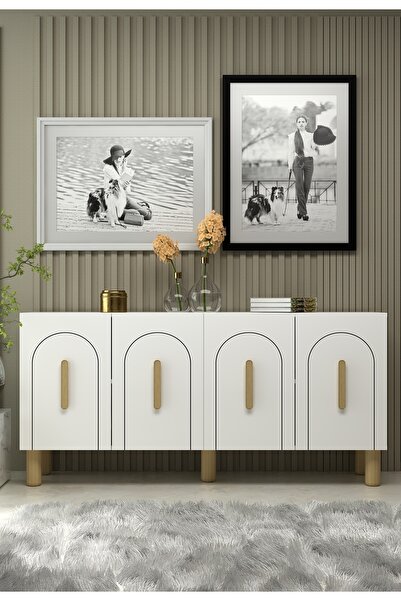 DEMONTE DECOR YOSUNDD (KB150) BOHEM KONSOL BEYAZ-BEYAZ-SAFİR KULP