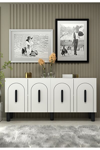 DEMONTE DECOR YOSUNDD (KB150) BOHEM KONSOL BEYAZ-BEYAZ-SİYAH KULP