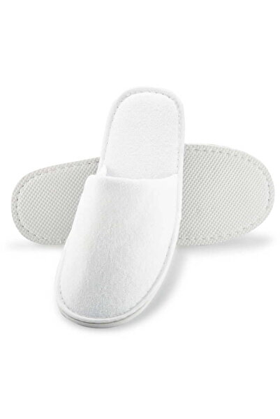 Quasar & Co. Set of 20 pairs of hotel slippers, hotel quality, sponge, rubber sole, universal size, white