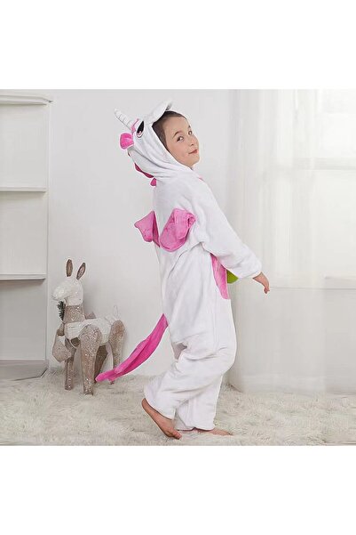 GALASUN Pijama dintr-o bucata pentru copii Unicorn GALA21-933 Alb