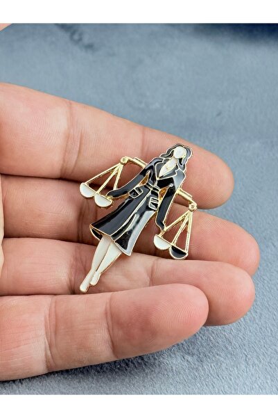 Kuyumcudan Adalet Terazisi Yaka İğnesi