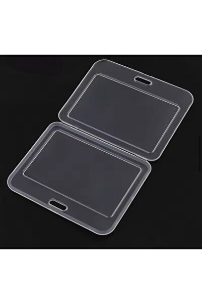 StormiStoretr Premium Kart Kılıfı Şeffaf Yatay Yaka Kartı Kart Koruyucu