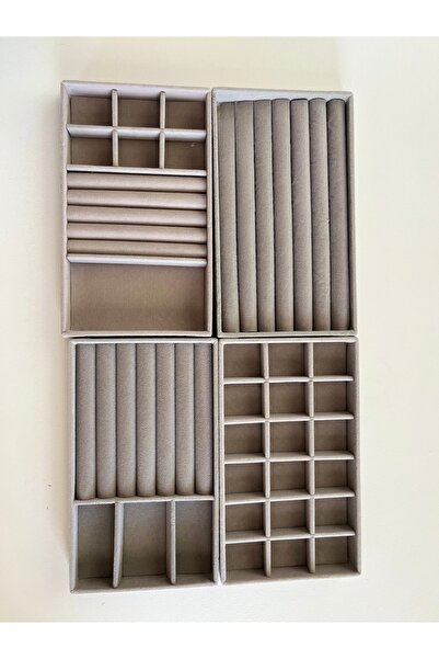 GIFTPALACE Yüzük & Küpe Saklama -Süet Takı Organizeri Kutusu ve Yüzük Takı Dü...