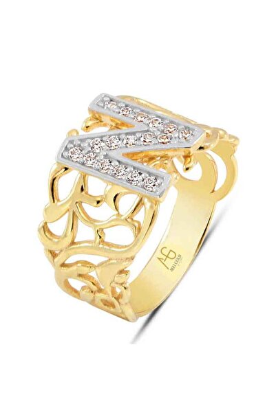 Aslı Gold Altın N Harfi Yüzük (YZK0011)