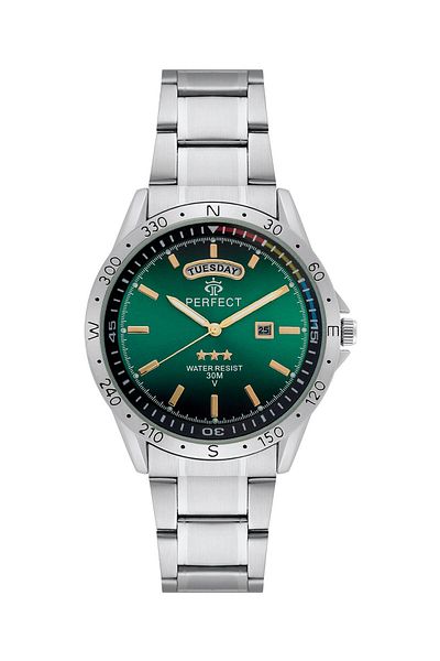 PERFECT Ceas bărbătesc cuarț verde, MIYOTA 2350