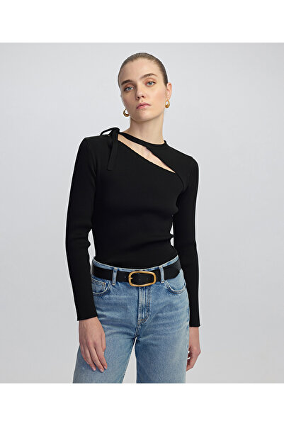 MISS IPEKYOL Yakası bağlamalı cutout triko