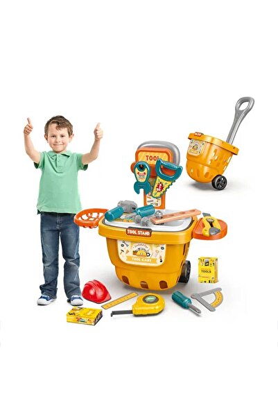 TOY LAND مجموعة أدوات للأطفال مع دلو تخزين متحرك - مجموعة ألعاب بناء تظاهرية ...