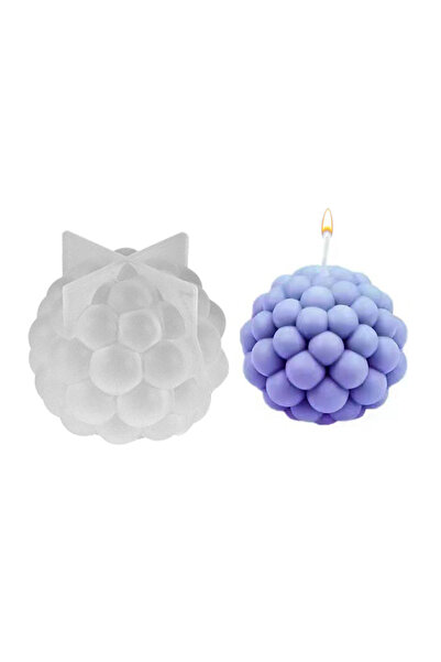 Getshopmini Epoksi Yuvarlak Daire Bubble Mum Kalıbı Sabun Kalıbı Silikon GT9621