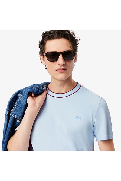 Lacoste Stretch Pique Stripe Collar T-shirt - TH8174-00-T01
