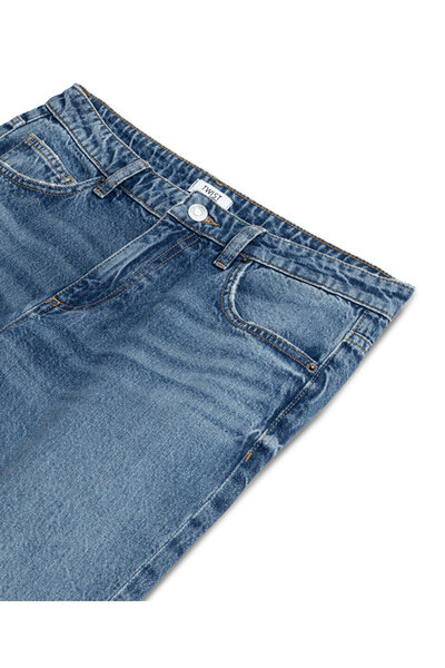 Twist Wide Leg Jean Pants