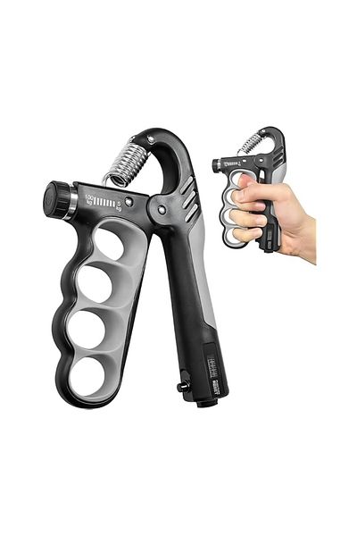 OEM Adjustable hand gripper, Hand flexor, 5-100Kg, for training, Gray